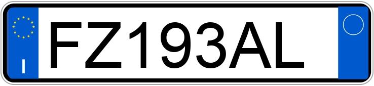 Numer rejestracyjny FZ193AL posiada FORD Fiesta 7a serie