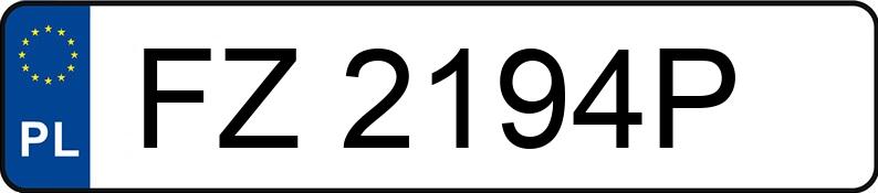 Numer rejestracyjny FZ 2194P posiada RENAULT Laguna 1.6 MR`98 RTE Alize - FZ2194P