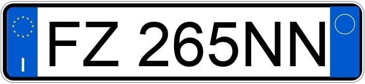 Numer rejestracyjny FZ265NN posiada FIAT 500