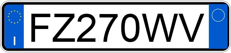 Numer rejestracyjny FZ270WV posiada VOLKSWAGEN T-Roc