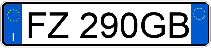 Numer rejestracyjny FZ290GB posiada FIAT Panda 3a serie Numer rejestracyjny FZ290GB posiada FIAT Panda 3a serie