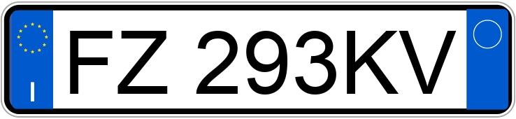 Numer rejestracyjny FZ293KV posiada LAND ROVER RR Evoque 1a serie