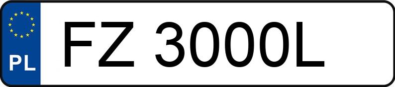 Numer rejestracyjny FZ 3000L posiada JEEP RENEGADE - FZ3000L