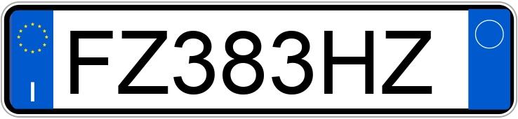 Numer rejestracyjny FZ383HZ posiada FIAT Panda 3a serie