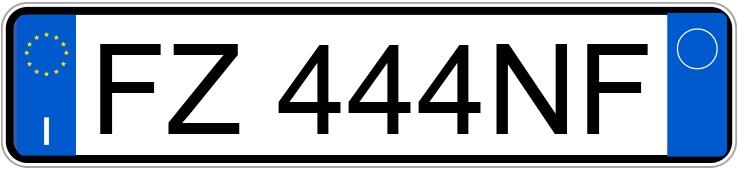 Numer rejestracyjny FZ444NF posiada FIAT Panda 3a serie