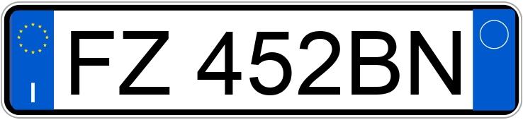 Numer rejestracyjny FZ452BN posiada FIAT Panda 3a serie