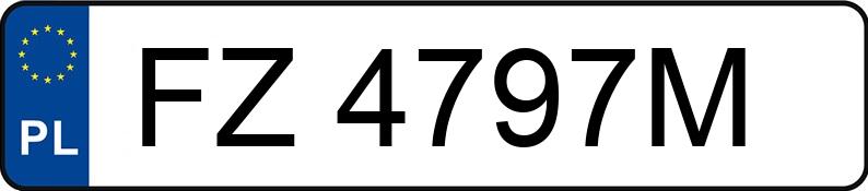 Numer rejestracyjny FZ 4797M posiada RENAULT Megane III 1.6 MR`08 E5 Dynamique 110 - FZ4797M