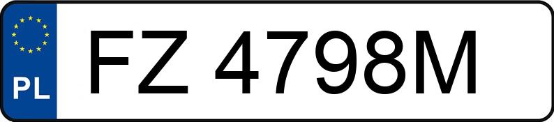 Numer rejestracyjny FZ 4798M posiada PEUGEOT PARTNER - FZ4798M