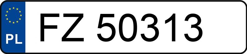 Numer rejestracyjny FZ 50313 posiada FORD MONDEO - FZ50313