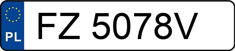 Numer rejestracyjny FZ 5078V posiada BMW 316 - FZ5078V