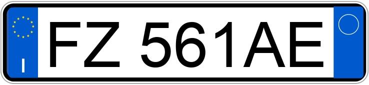 Numer rejestracyjny FZ561AE posiada LANCIA Ypsilon 3a serie