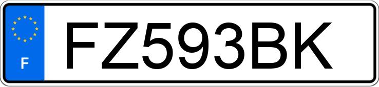 Numer rejestracyjny FZ593BK posiada RENAULT SCENIC IV