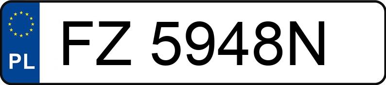 Numer rejestracyjny FZ 5948N posiada SEAT Leon 2.0 TSI MR`17 E6 5F Cupra 290 DSG7 - FZ5948N