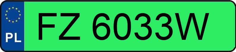Numer rejestracyjny FZ 6033W posiada CITROEN  - FZ6033W
