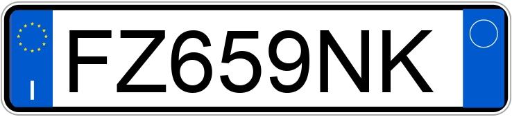 Numer rejestracyjny FZ659NK posiada FIAT 500