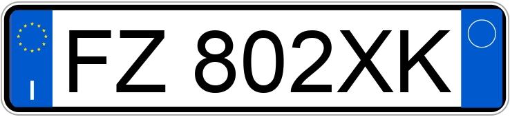 Numer rejestracyjny FZ802XK posiada LANCIA Ypsilon 3a serie