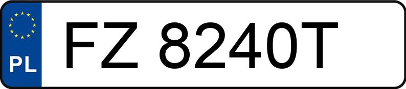 Numer rejestracyjny FZ 8240T posiada OPEL ZAFIRA - FZ8240T