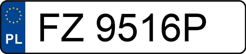 Numer rejestracyjny FZ 9516P posiada FORD MONDEO - FZ9516P