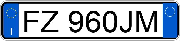 Numer rejestracyjny FZ960JM posiada ford tourneo