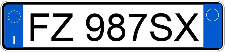 Numer rejestracyjny FZ987SX posiada FIAT 500X Numer rejestracyjny FZ987SX posiada FIAT 500X