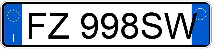 Numer rejestracyjny FZ998SW posiada BMW X1