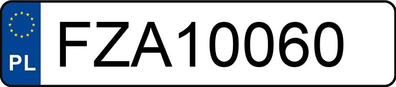 Numer rejestracyjny FZA 10060 posiada OPEL FRONTERA - FZA10060