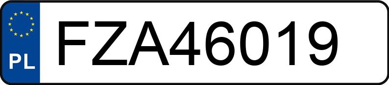 Numer rejestracyjny FZA 46019 posiada FORD GALAXY - FZA46019