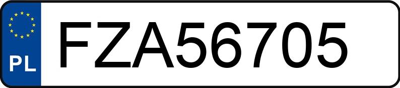 Numer rejestracyjny FZA 56705 posiada FORD FOCUS - FZA56705 Numer rejestracyjny FZA 56705 posiada FORD FOCUS - FZA56705