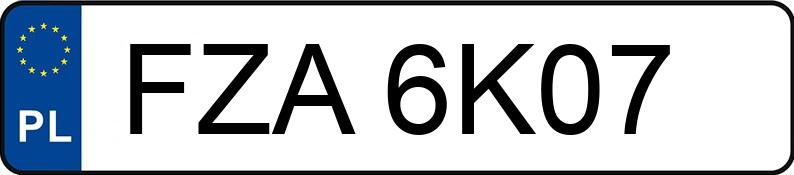 Numer rejestracyjny FZA 6K07 posiada FORD - FZA6K07 Numer rejestracyjny FZA 6K07 posiada FORD - FZA6K07