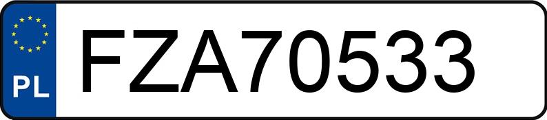 Numer rejestracyjny FZA 70533 posiada VOLKSWAGEN PASSAT - FZA70533