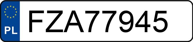 Numer rejestracyjny FZA 77945 posiada VOLKSWAGEN GOLF - FZA77945
