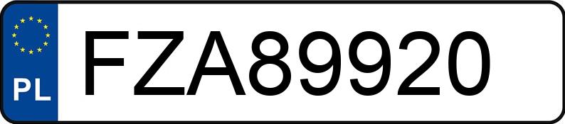 Numer rejestracyjny FZA 89920 posiada VOLKSWAGEN GOLF - FZA89920