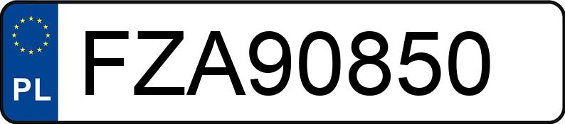 Numer rejestracyjny FZA 90850 posiada KAMCZEPKA --- - FZA90850