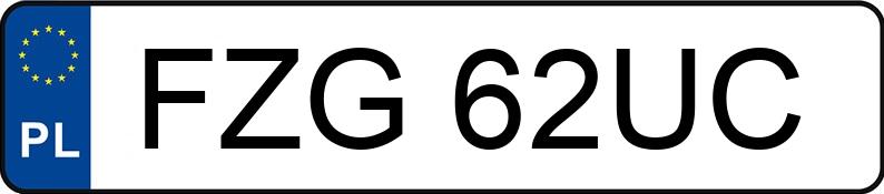 Numer rejestracyjny FZG 62UC posiada FORD FOCUS - FZG62UC