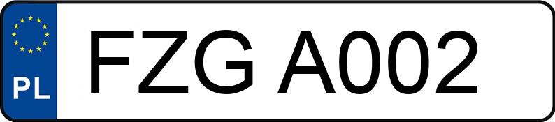 Numer rejestracyjny FZG A002 posiada LAND ROVER RANGE ROVER - FZGA002