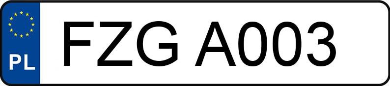 Numer rejestracyjny FZG A003 posiada OPEL Astra 1.7 TD MR`95 GLS - FZGA003