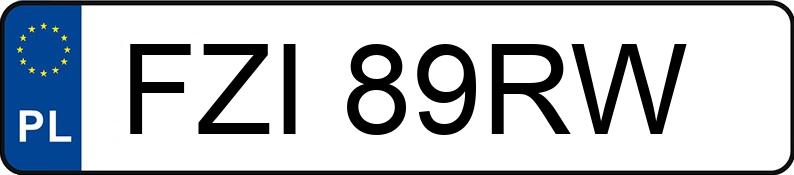 Numer rejestracyjny FZI 89RW posiada FORD MONDEO 1.8 KAT KOMBI - FZI89RW