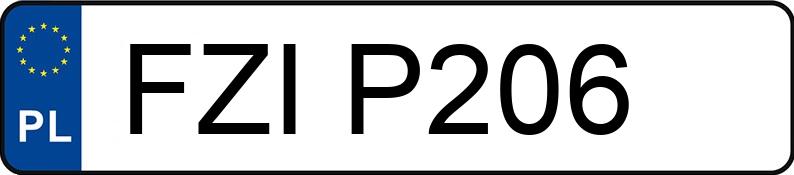 Numer rejestracyjny FZI P206 posiada AUDI 80 - FZIP206