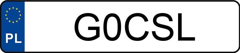 Numer rejestracyjny G0CSL posiada BMW M 4 Coupe 3.0 MR`21 E6d G82 CSL Step