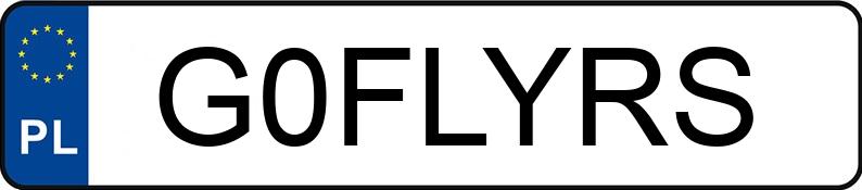 Numer rejestracyjny G0FLYRS posiada AUDI RS 4 AVANT