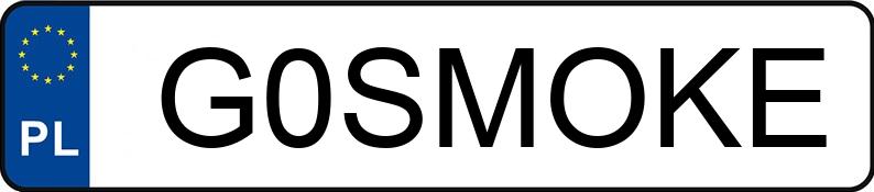Numer rejestracyjny G0SMOKE posiada AUDI A3