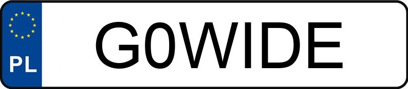 Numer rejestracyjny G0WIDE posiada AUDI A6