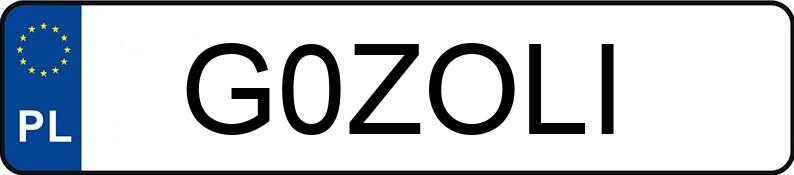 Numer rejestracyjny G0ZOLI posiada TOYOTA COROLLA
