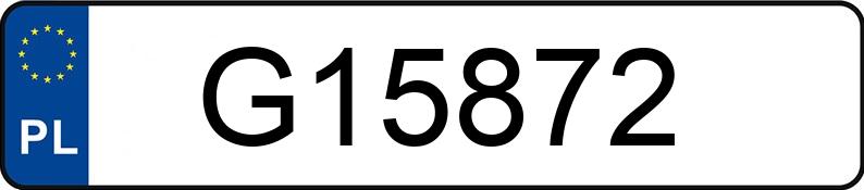 Numer rejestracyjny G15872 posiada BMW I3