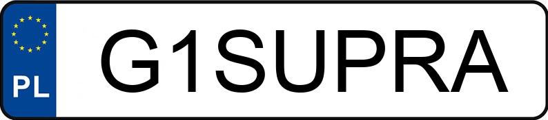 Numer rejestracyjny G1SUPRA posiada TOYOTA SUPRA Numer rejestracyjny G1SUPRA posiada TOYOTA SUPRA