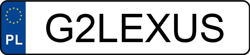 Numer rejestracyjny G2LEXUS posiada LEXUS GX 470