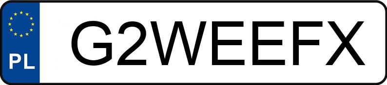 Numer rejestracyjny G2WEEFX posiada CHEVROLET CAMARO Numer rejestracyjny G2WEEFX posiada CHEVROLET CAMARO