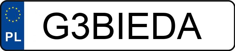 Numer rejestracyjny G3BIEDA posiada BMW X5 XDRIVE30D