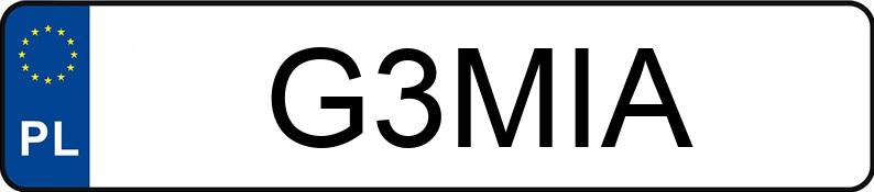 Numer rejestracyjny G3MIA posiada MINI JCW