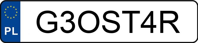 Numer rejestracyjny G3OST4R posiada AUDI A6 2.5 TDI QUATTRO Numer rejestracyjny G3OST4R posiada AUDI A6 2.5 TDI QUATTRO